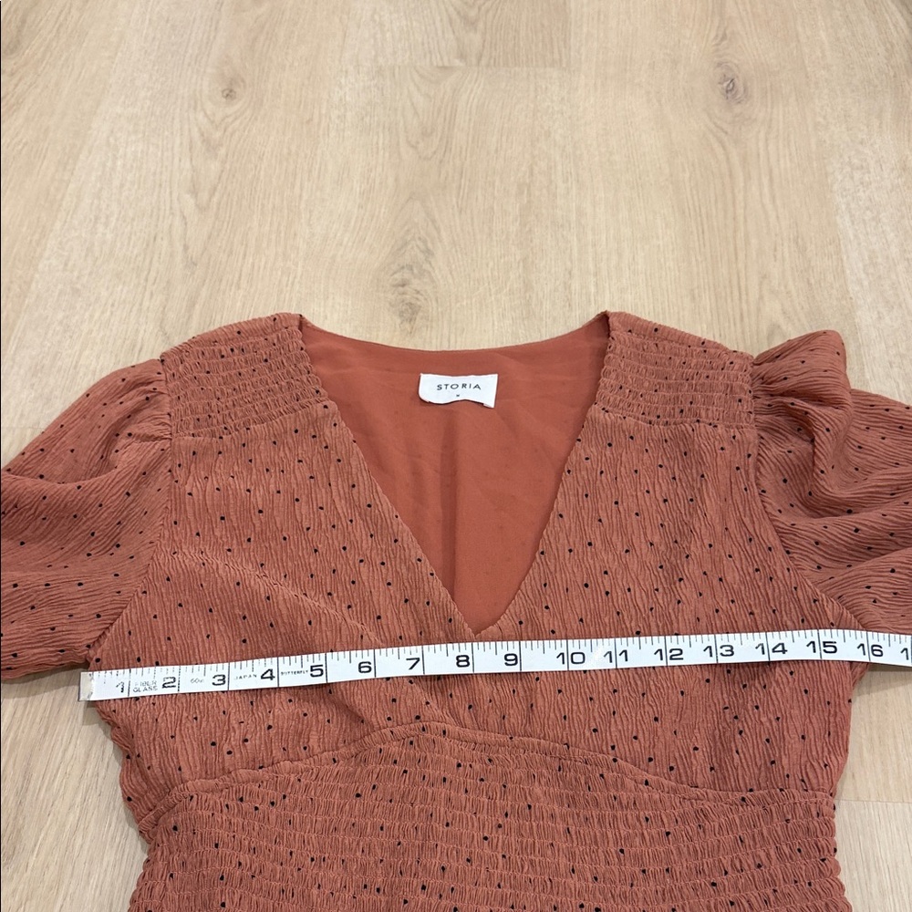 Storia Medium Terracotta Long Sleeve Dress - Picture 4 of 6
